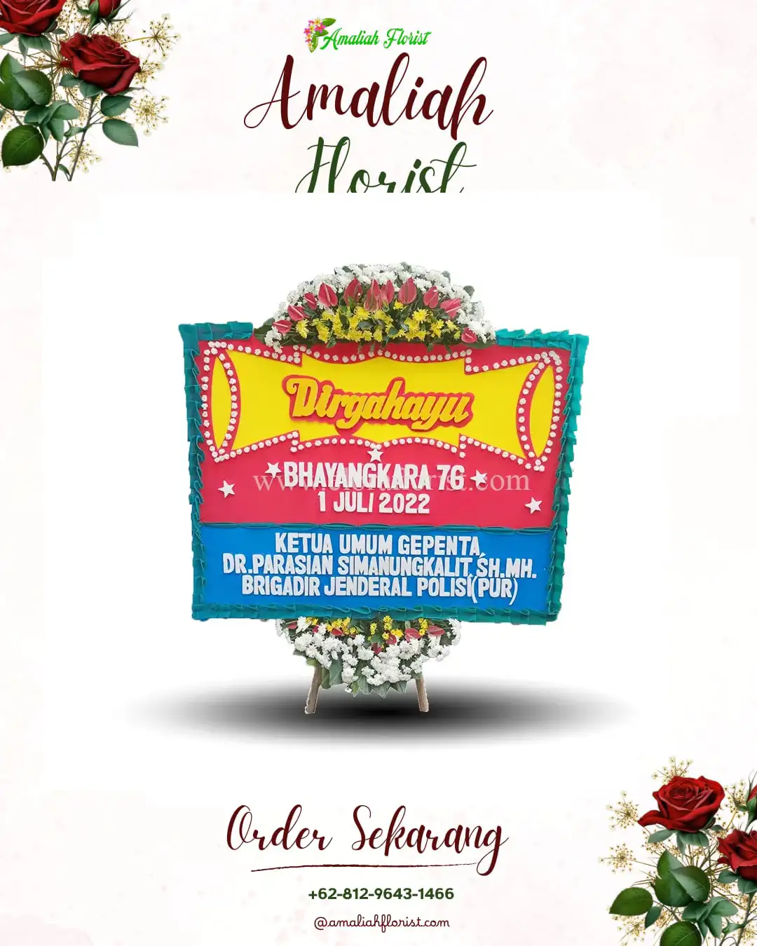 Papan Bunga HUT Ulang Tahun Purwosekar